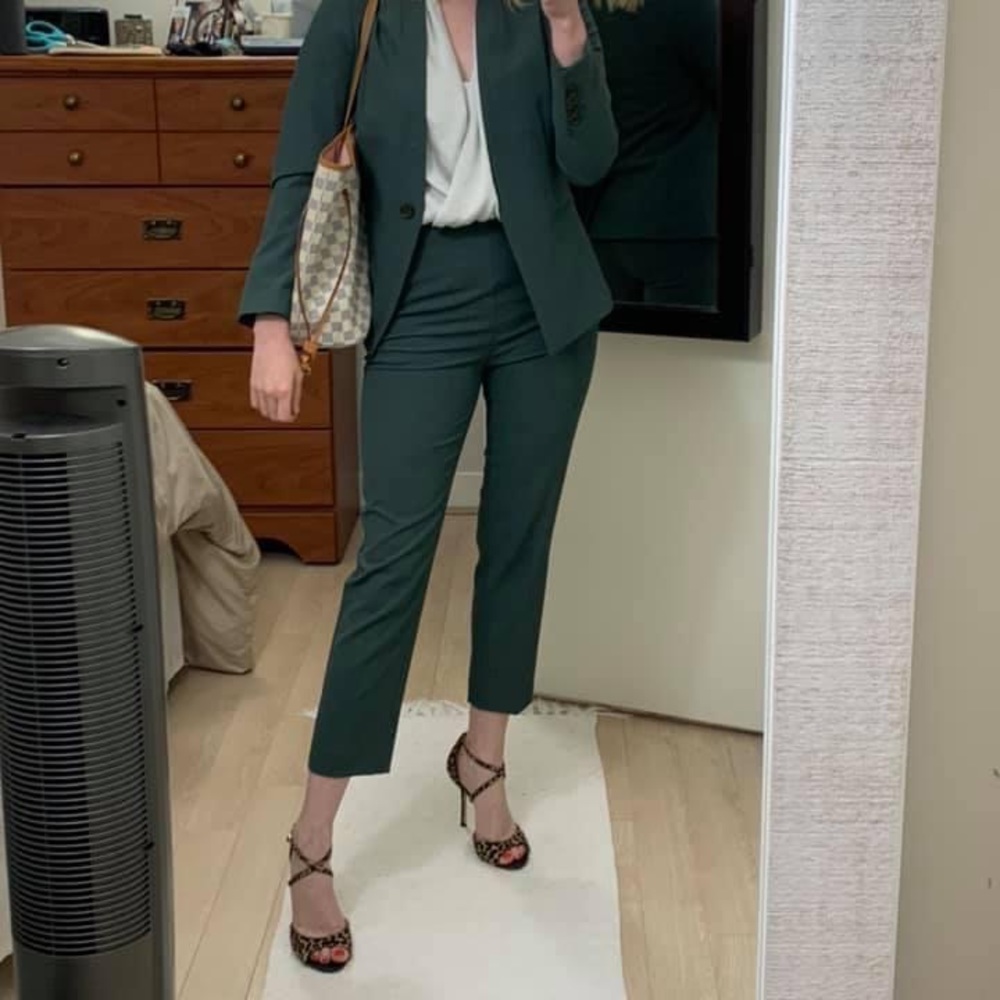 Ann Taylor 2P green work pants